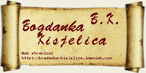 Bogdanka Kisjelica vizit kartica